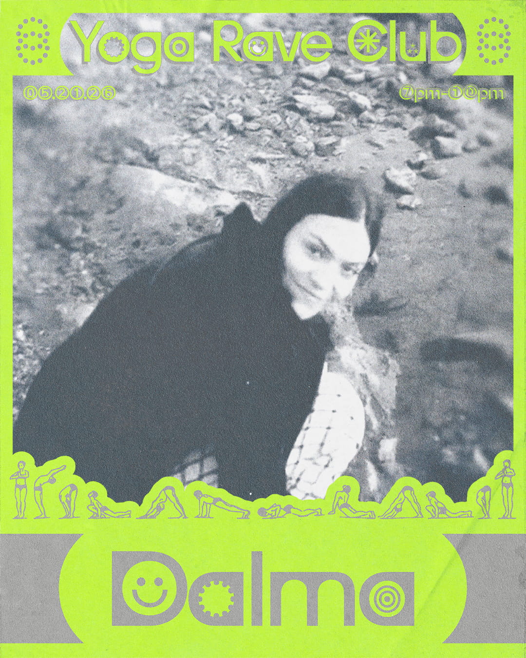 a promo photo of dalma tidepooling for yoga rave club 004
